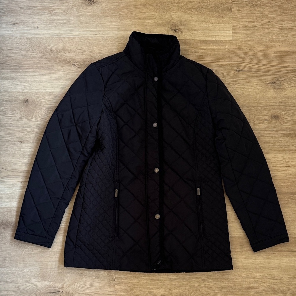 Lands' End Women's Black Quilted Primaloft Jacket